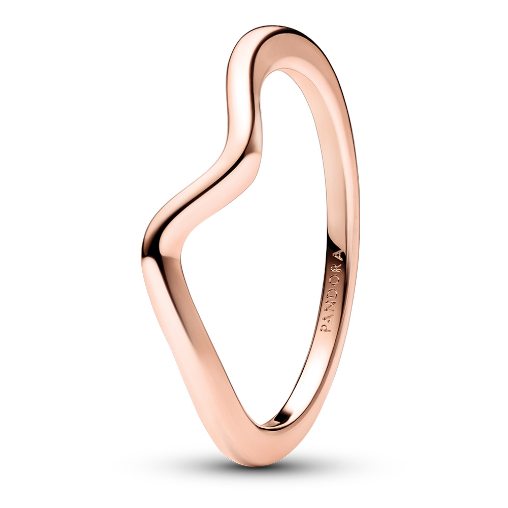 Pandora Wave 14k rose gold-plated ring