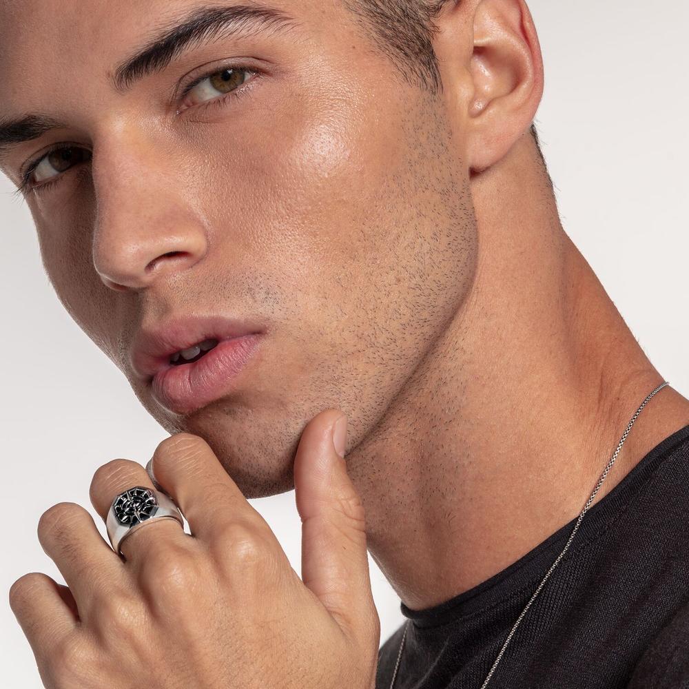 Thomas Sabo Black Onyx Compass Signet Ring