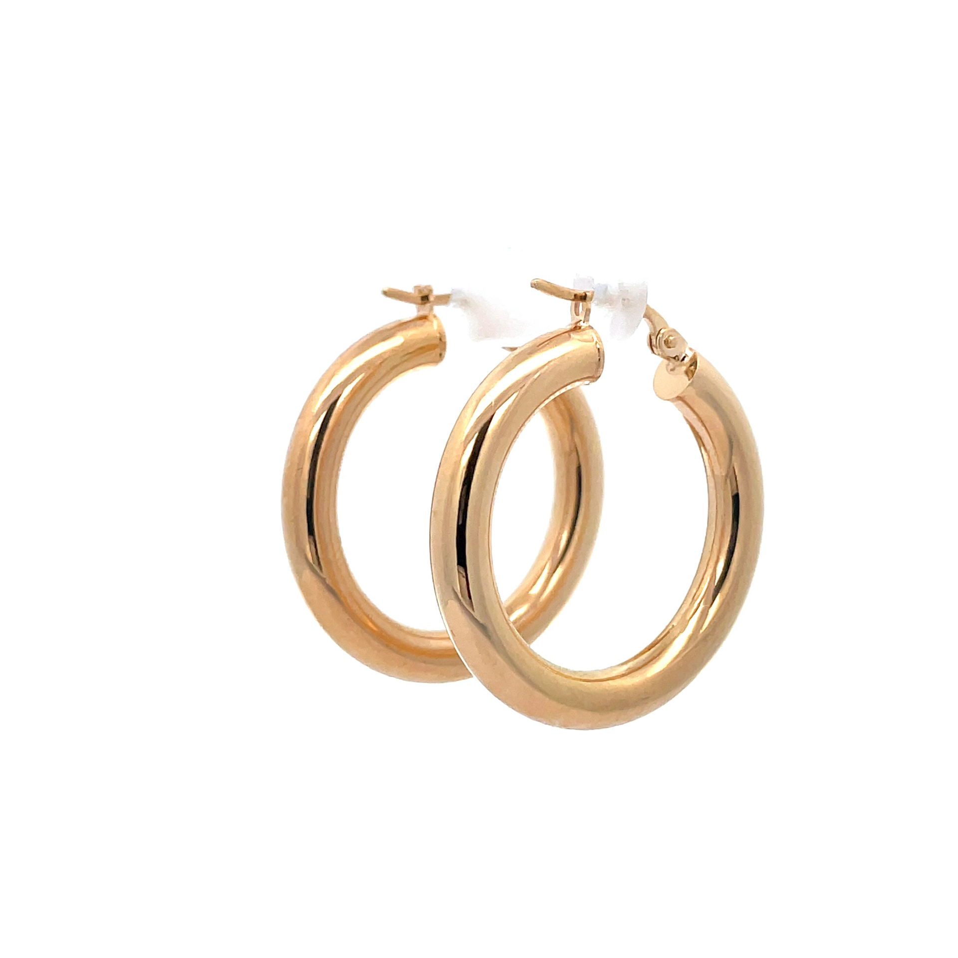 Plain Hoop Earring in Yellow Gold