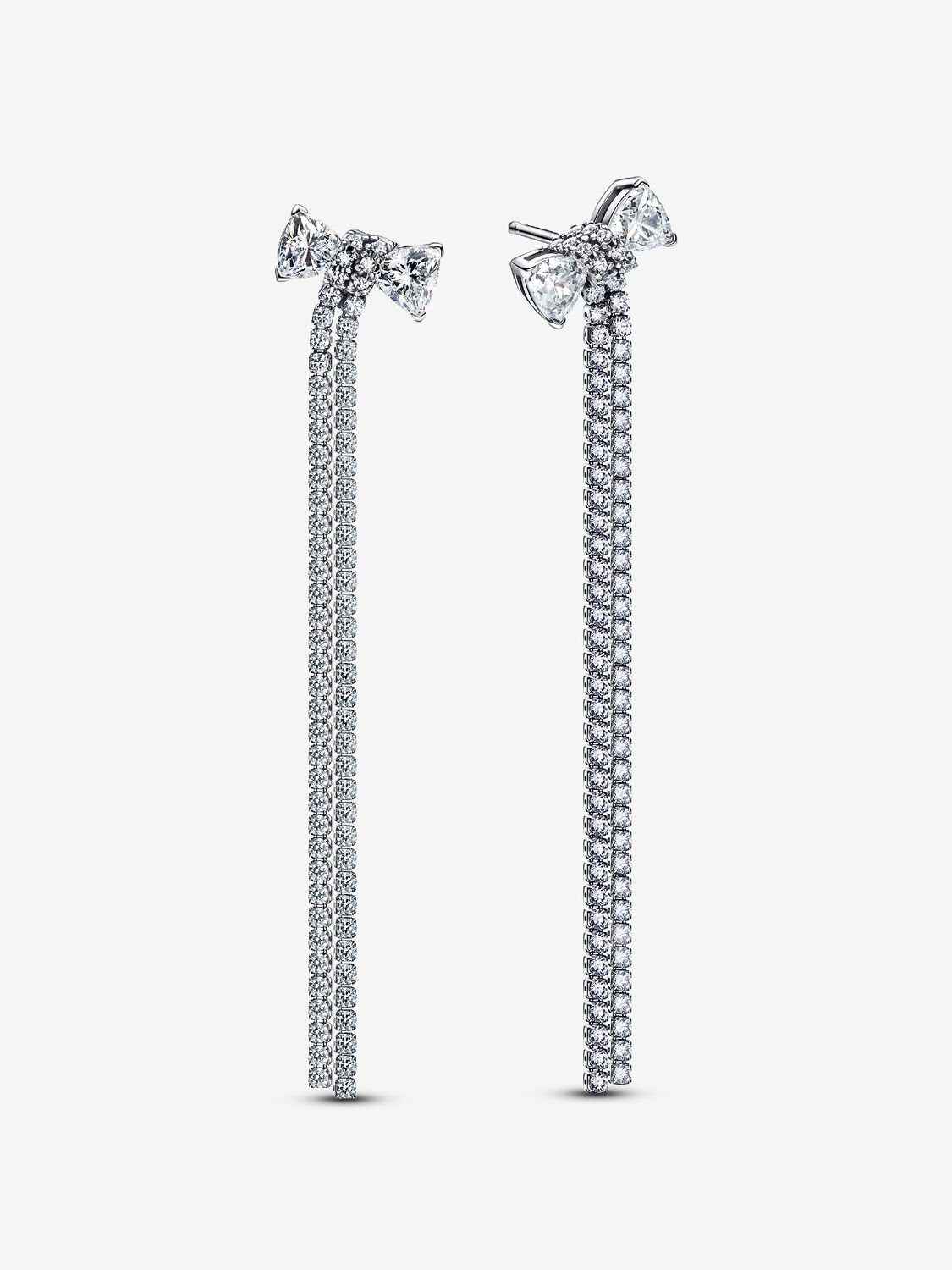 Pandora Pavé Bow Drop Earrings
