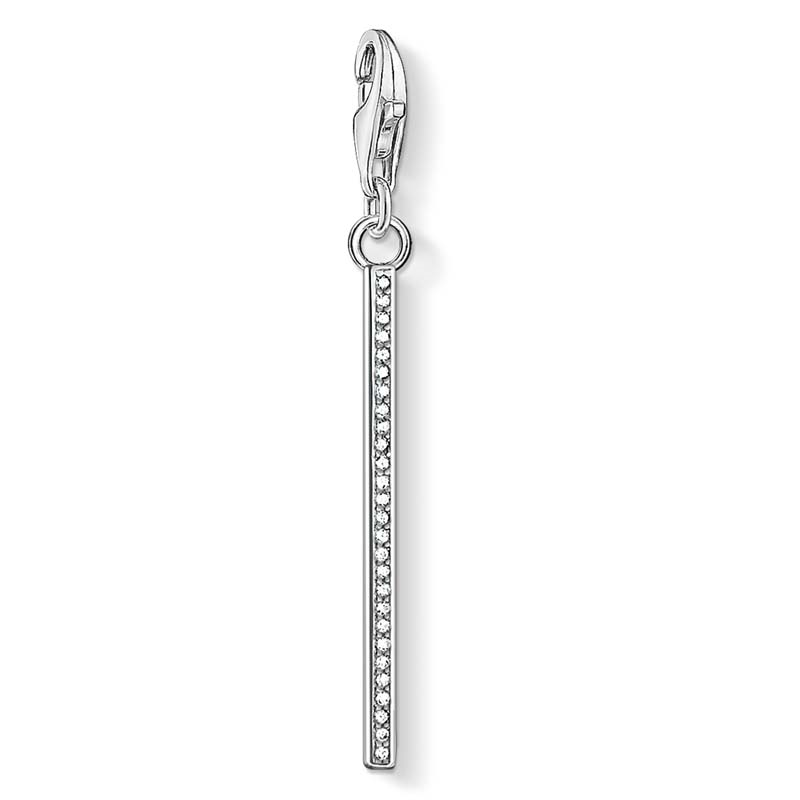 Thomas Sabo Sterling Silver Charm Club with Cubic Zirconia Bar