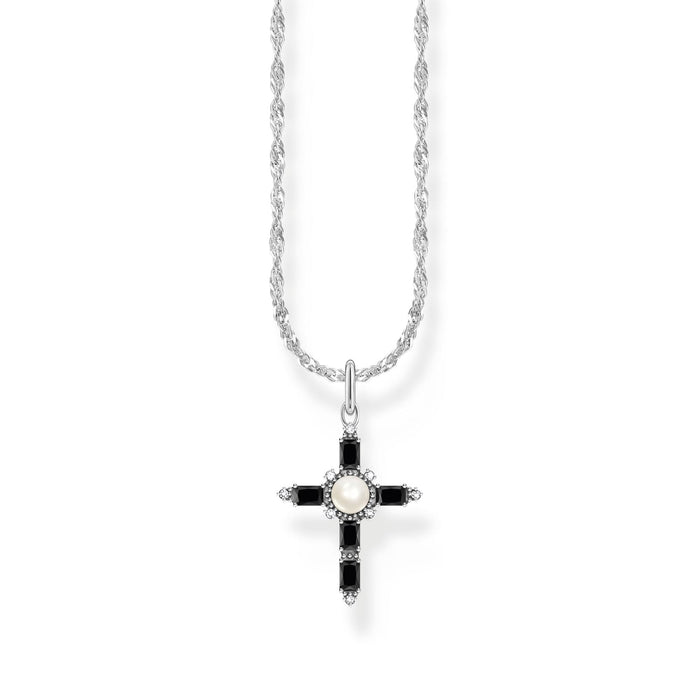 Thomas Sabo Romance Necklace with Black Cross Pendant