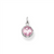 Thomas Sabo Sterling Silver Open Lotus Pink Stone Pendant