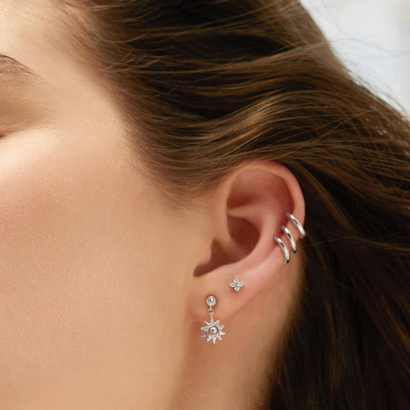 Ania Haie Sunburst Dangle Stud Earrings