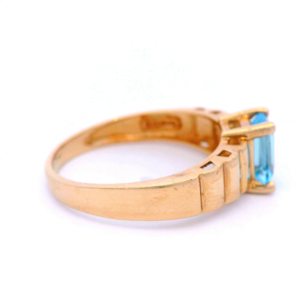 Natural Topaz Dress Ring in Yellow Gold