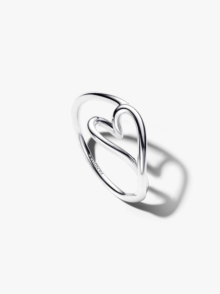 Heart sterling silver ring