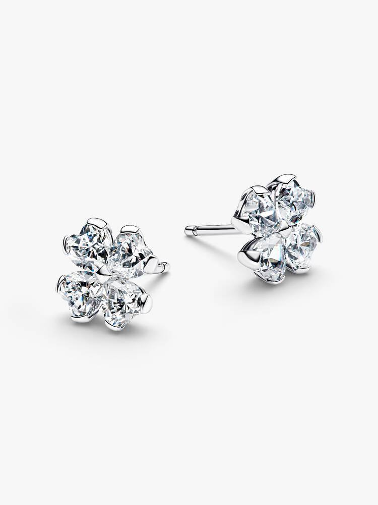 Pandora Sparkling Lucky Clover Stud Earrings
