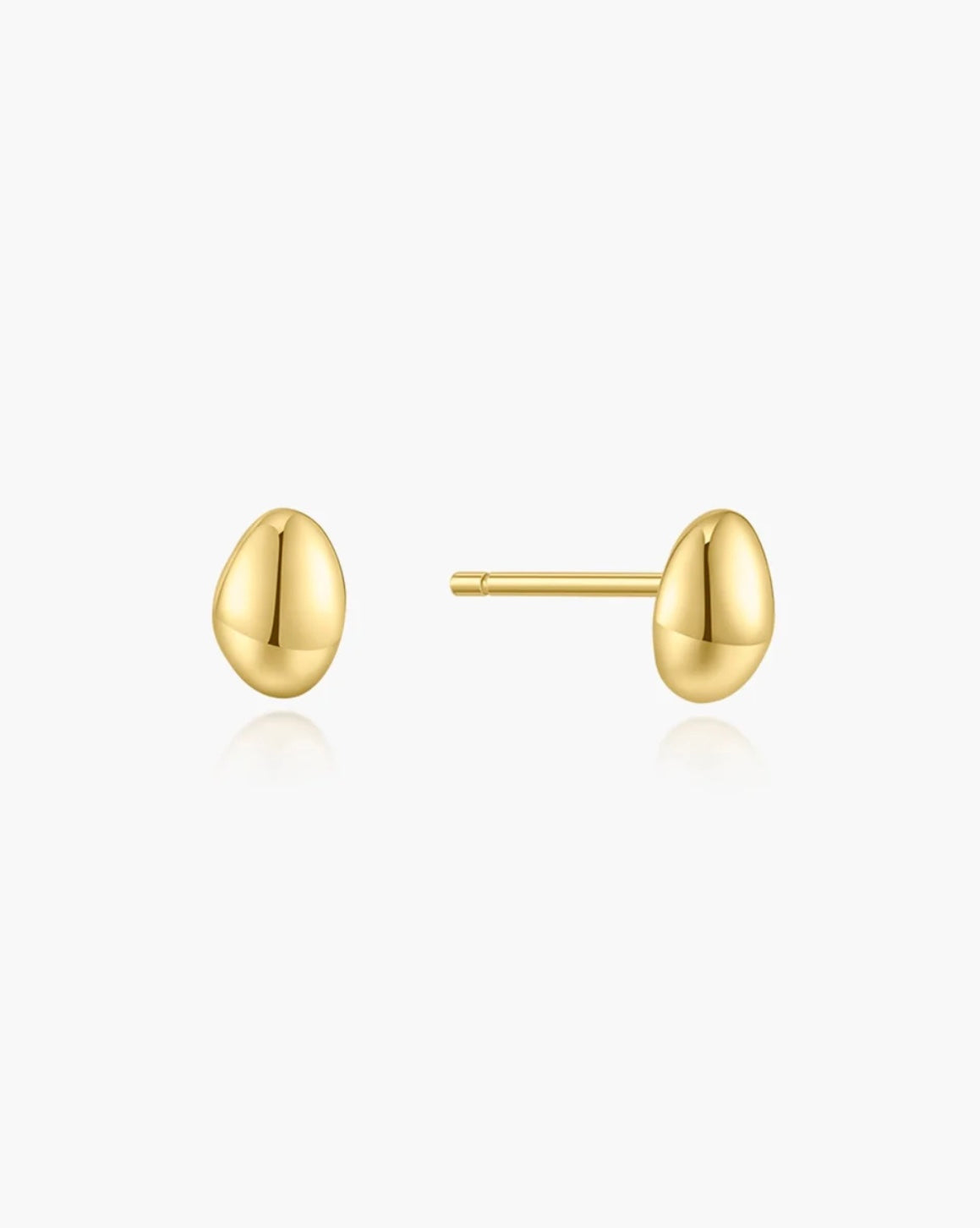 Ania Haie Gold Organic Dome Pebble Stud Earrings
