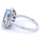 Diamond and Aquamarine Ring in White Gold