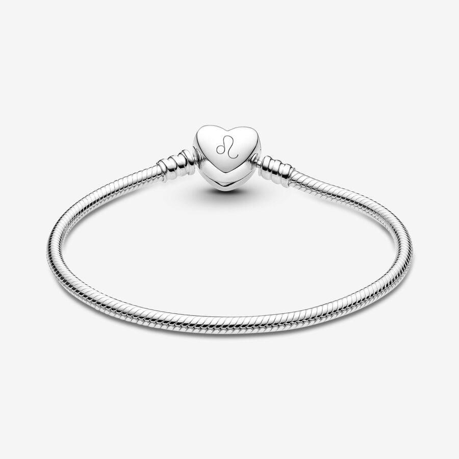 Pandora Moments Engravable Heart Clasp Snake Chain Bracelet