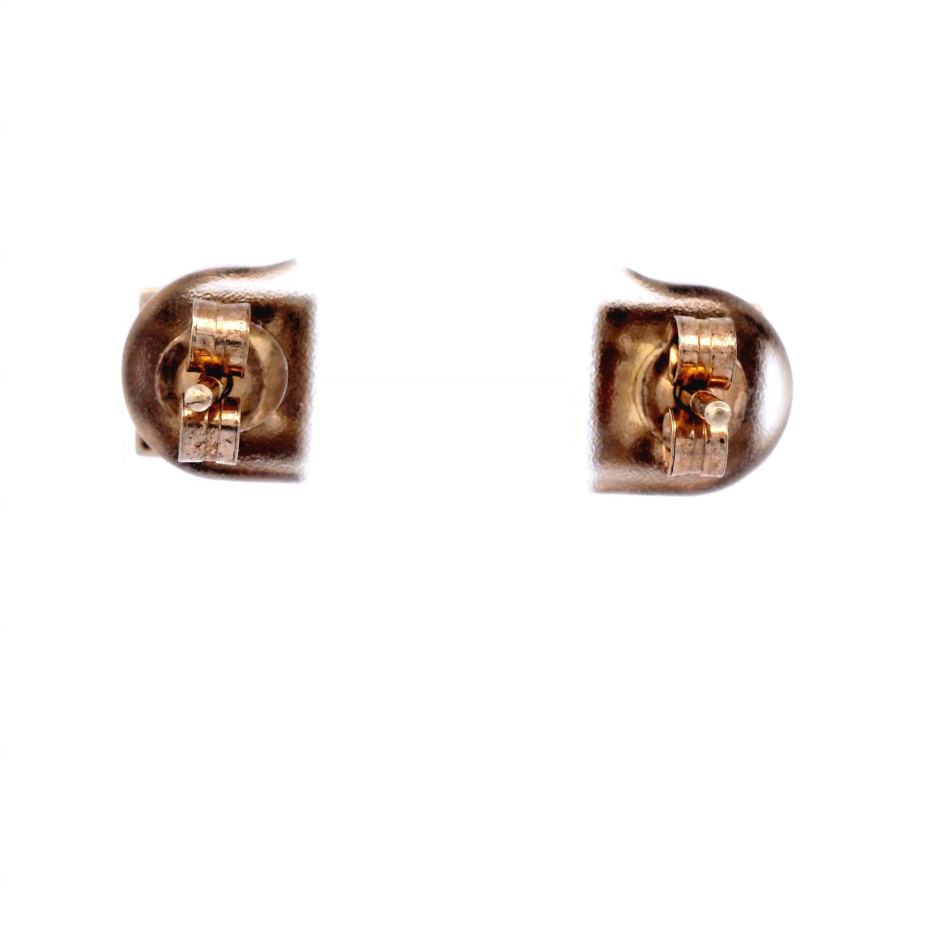 9ct Gold Citrine Princess Cut Bezel Studs