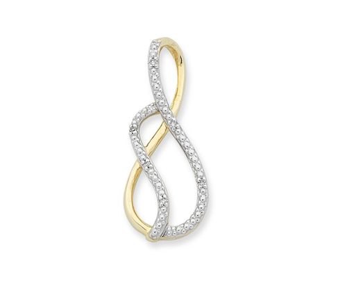 9ct Gold Diamond Pendant