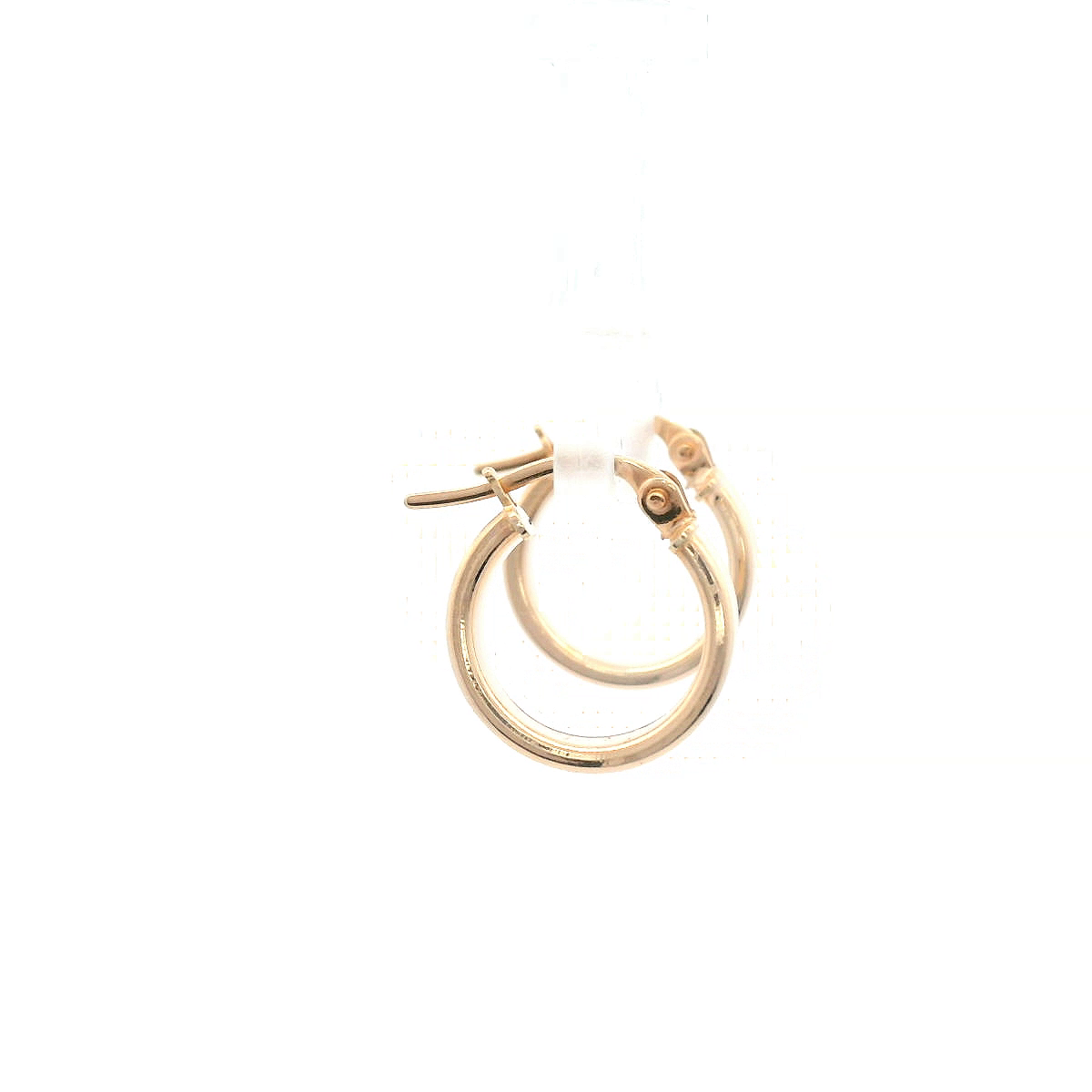 Plain High Polished Square Edge Hoop Earring