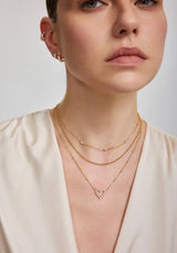 Ania Haie Gold Bezel-Set Round Open Heart Necklace
