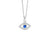 Ellani Blue Cubic Zirconia Evil Eye Bezel Set