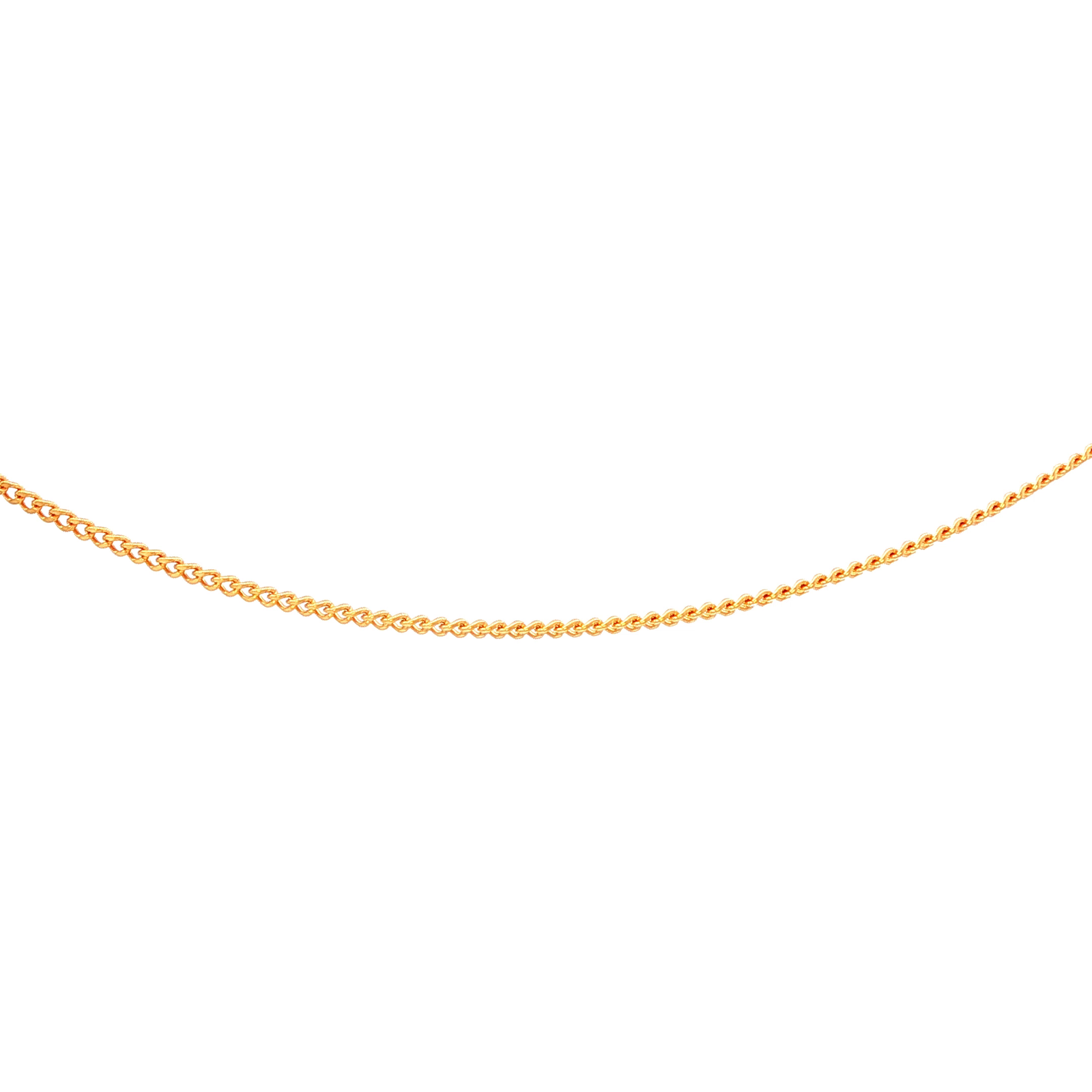 2 Sided Grumetta Curb Link Necklace in Yellow Gold