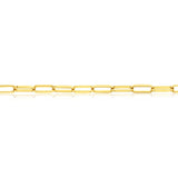 9K Silver Filled Squared Paperclip Medium Chain