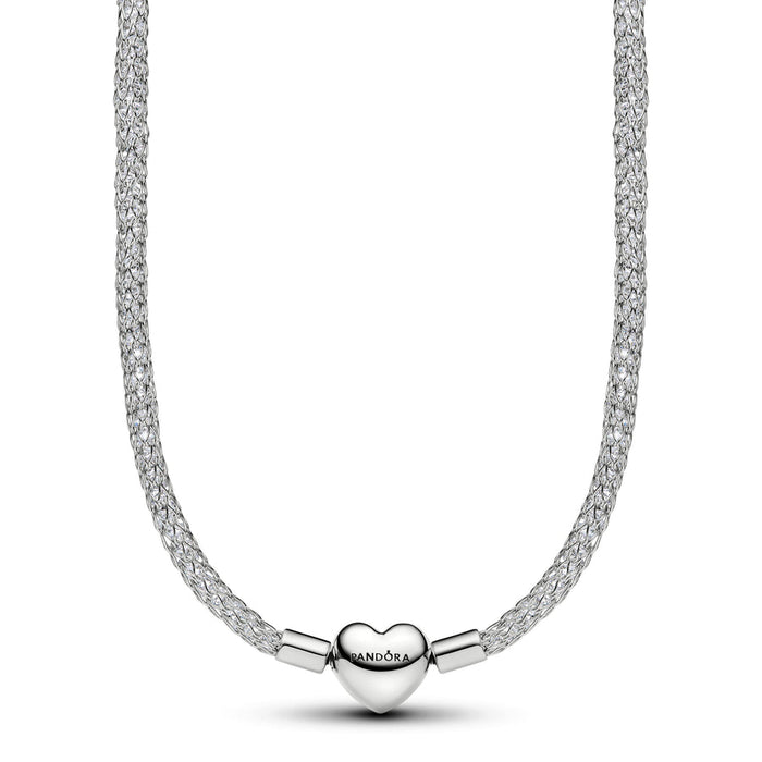 Pandora Platinum-Plated Mesh Chain Necklace