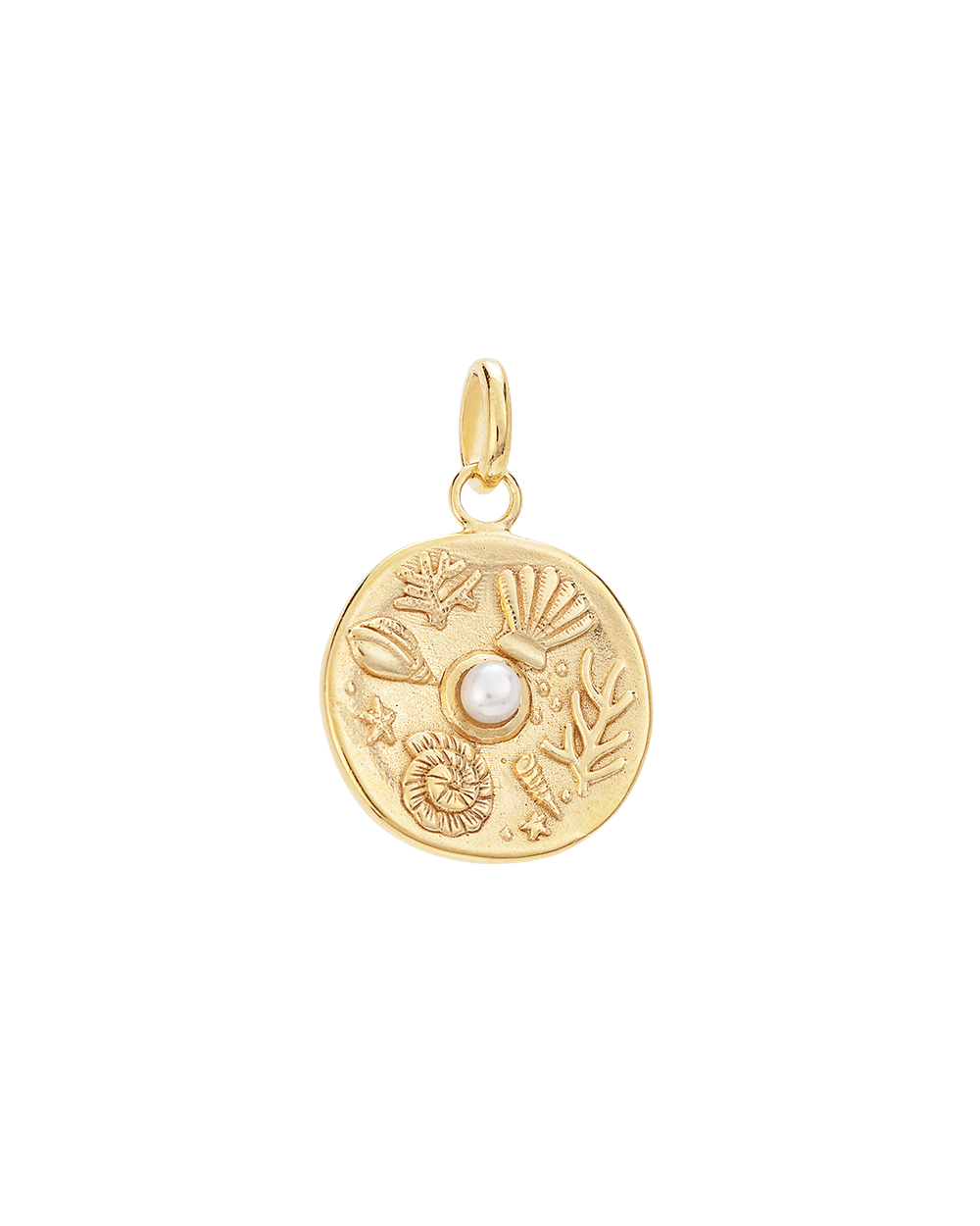 Kirstin Ash 18ct Gold Vermeil Tiny By The Sea Coin Pendant