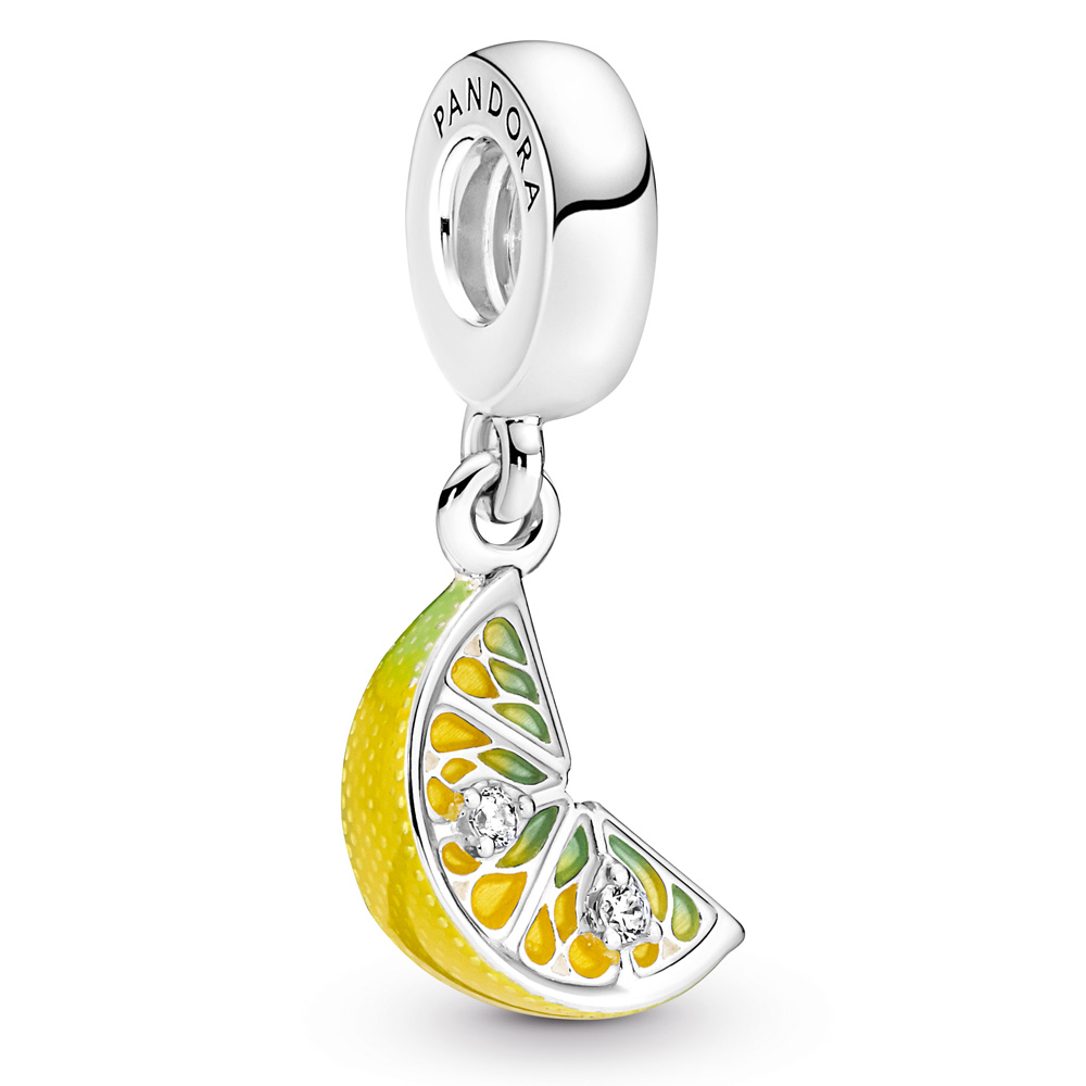 Lemon Slice Sparkling Fruit Dangle Charm