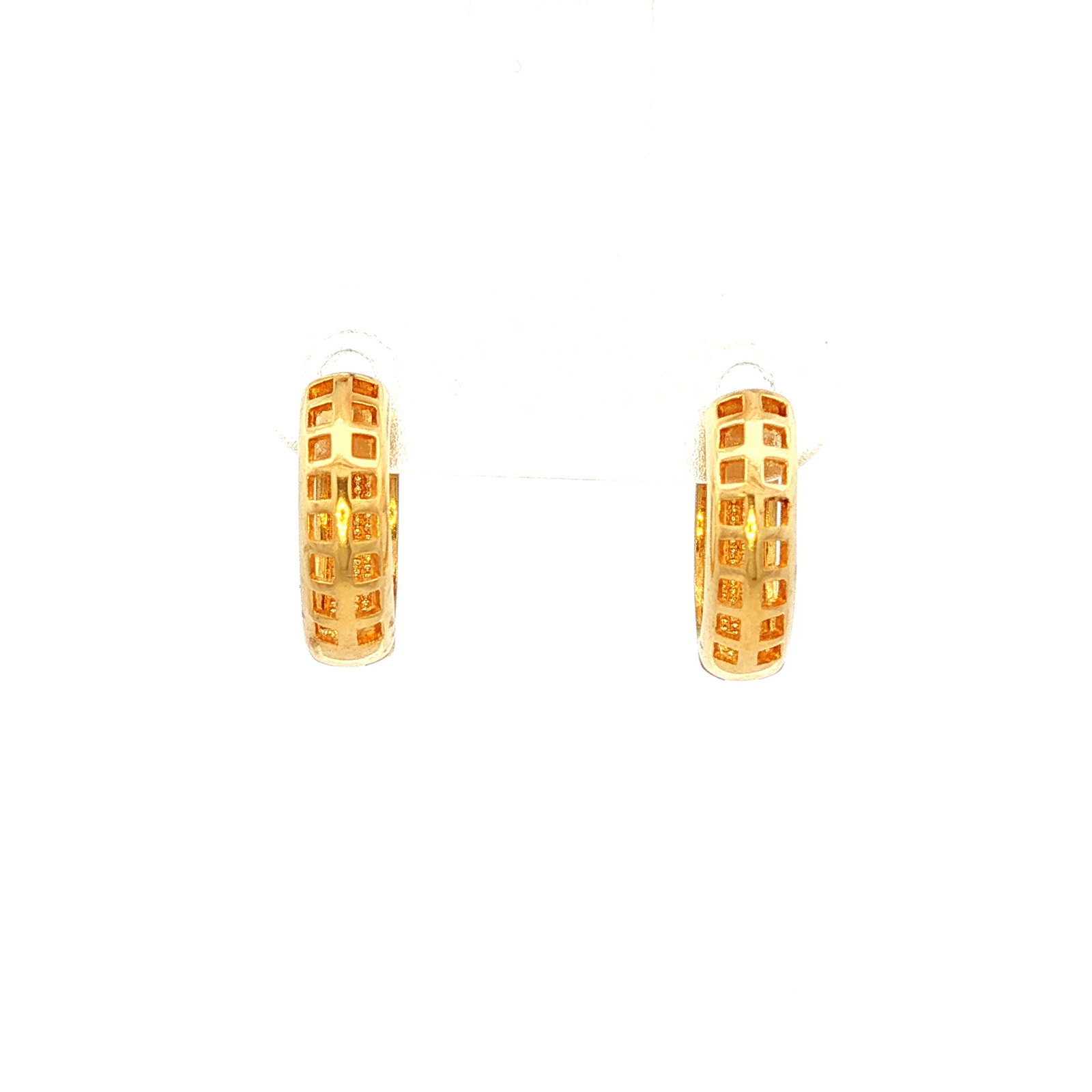 Light Weight Hoop Earrings in Yellow Gold
