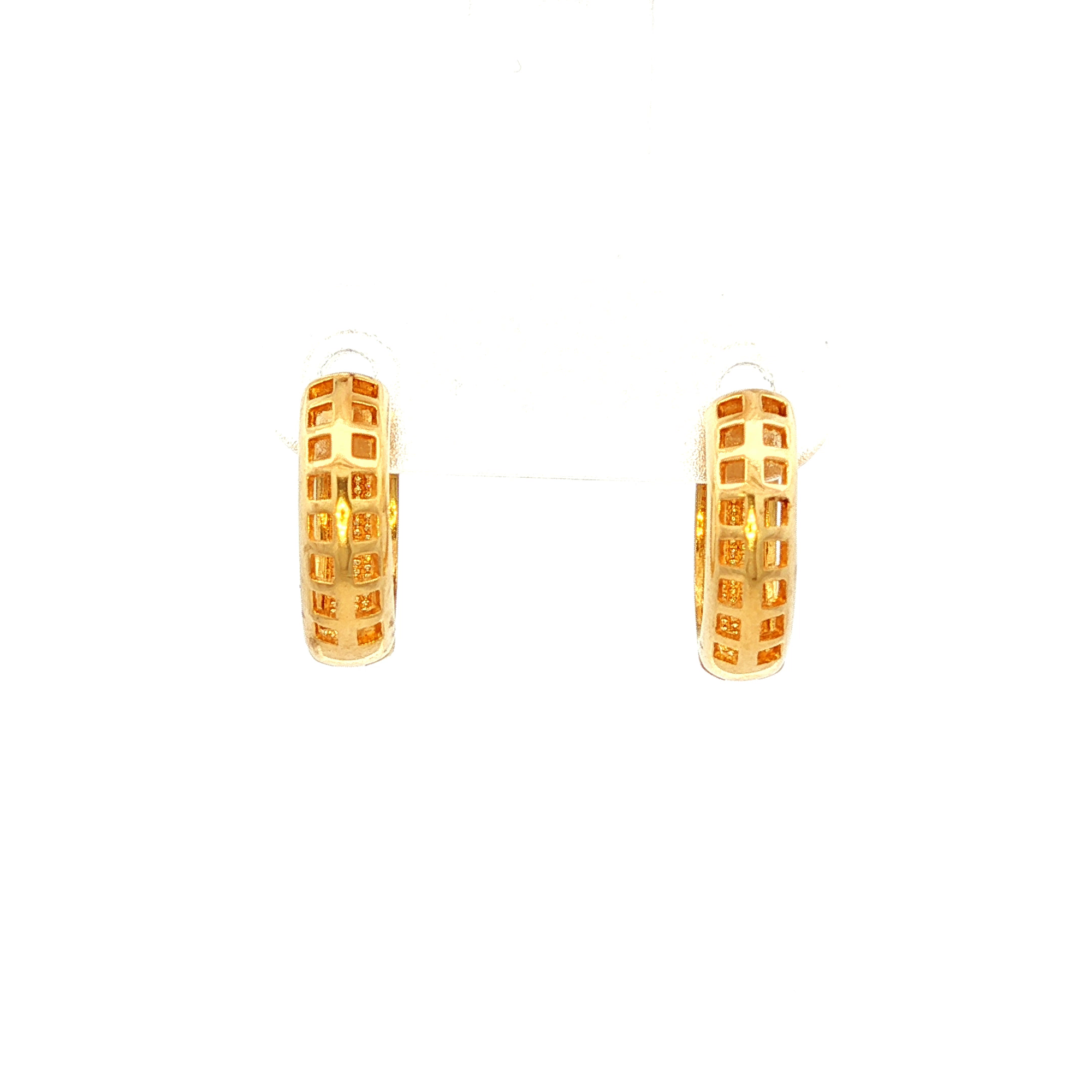 Light Weight Hoop Earrings in Yellow Gold