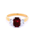 Natural Oval Ruby Set in Yellow Gold with Diamonds