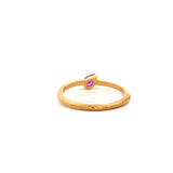 Pear Amethyst Dress Ring in Yellow Gold