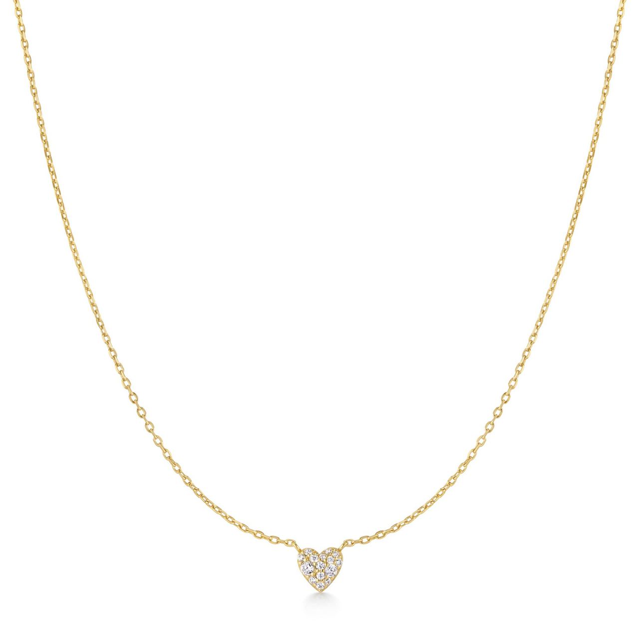 Ania Haie Silver Pavé Heart Necklace