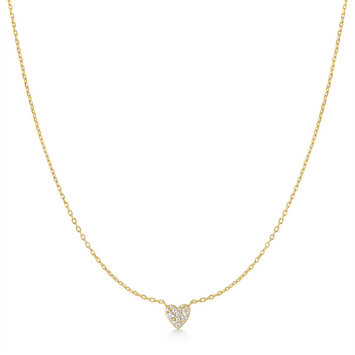 Ania Haie Silver Pavé Heart Necklace