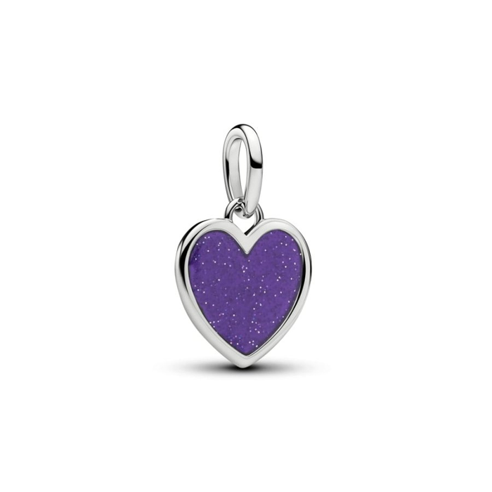 Pandora Engravable Heart Platinum-Plated Dangle Charm