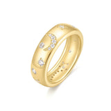 Melodic Gld CZ Celestial Chunky Ring