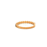 Straight Claw Set Black Sapphire Dress Ring in Yellow Gold