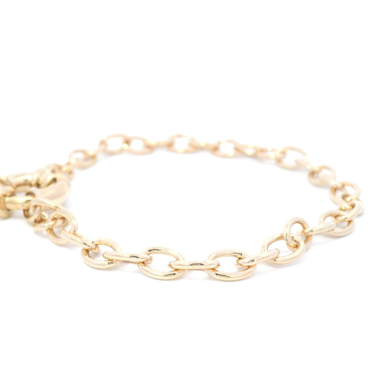 Oval Link Bolt Ring Bracelet In Yellow Gold