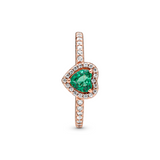 Pandora Sparkling Elevated Heart Ring