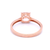 9 Carat Rose Gold Dress Ring Morganite and Diamond Ring