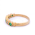 Natural Emerald And Diamond Dress Ring Set In 9 Carat Yellow Gold