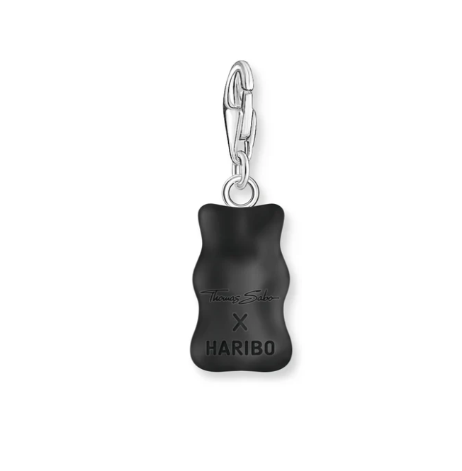 THOMAS SABO Silver Charm Pendant Black Gold Bear