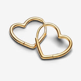 Asymmetrical Heart Hoop Earrings