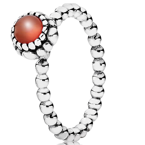 July Birthday Bloom Stackable Ring