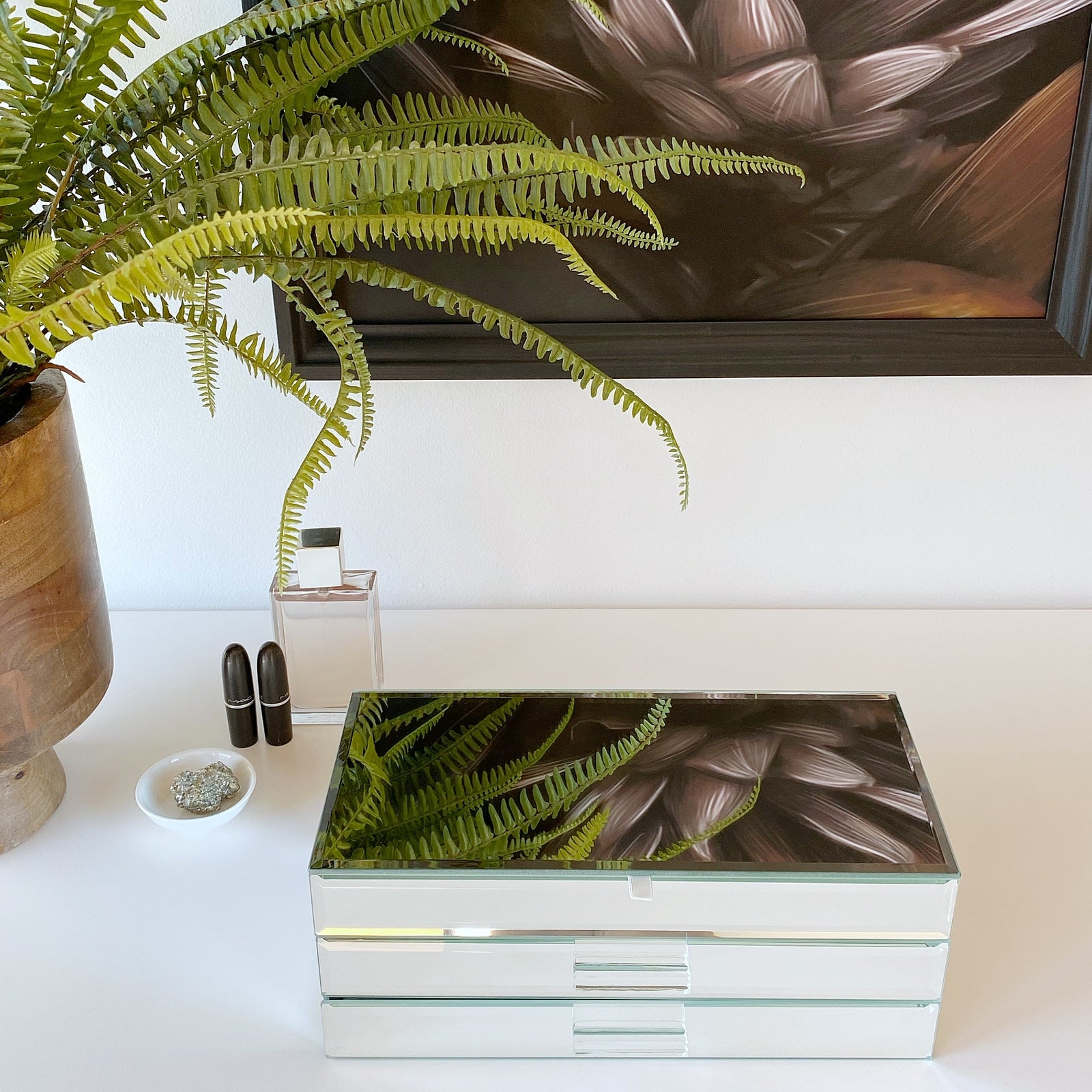 Glass Mirror Large Gabriella Jewellery Box