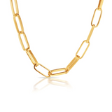 9K Silver Filled Squared Paperclip Medium Chain