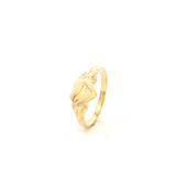 Single Heart Signet Ring with Filagree Sides