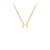 9ct Yellow Gold Petite Initial Necklace - H