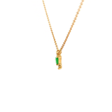 Pear Emerald Necklace in Yellow Gold