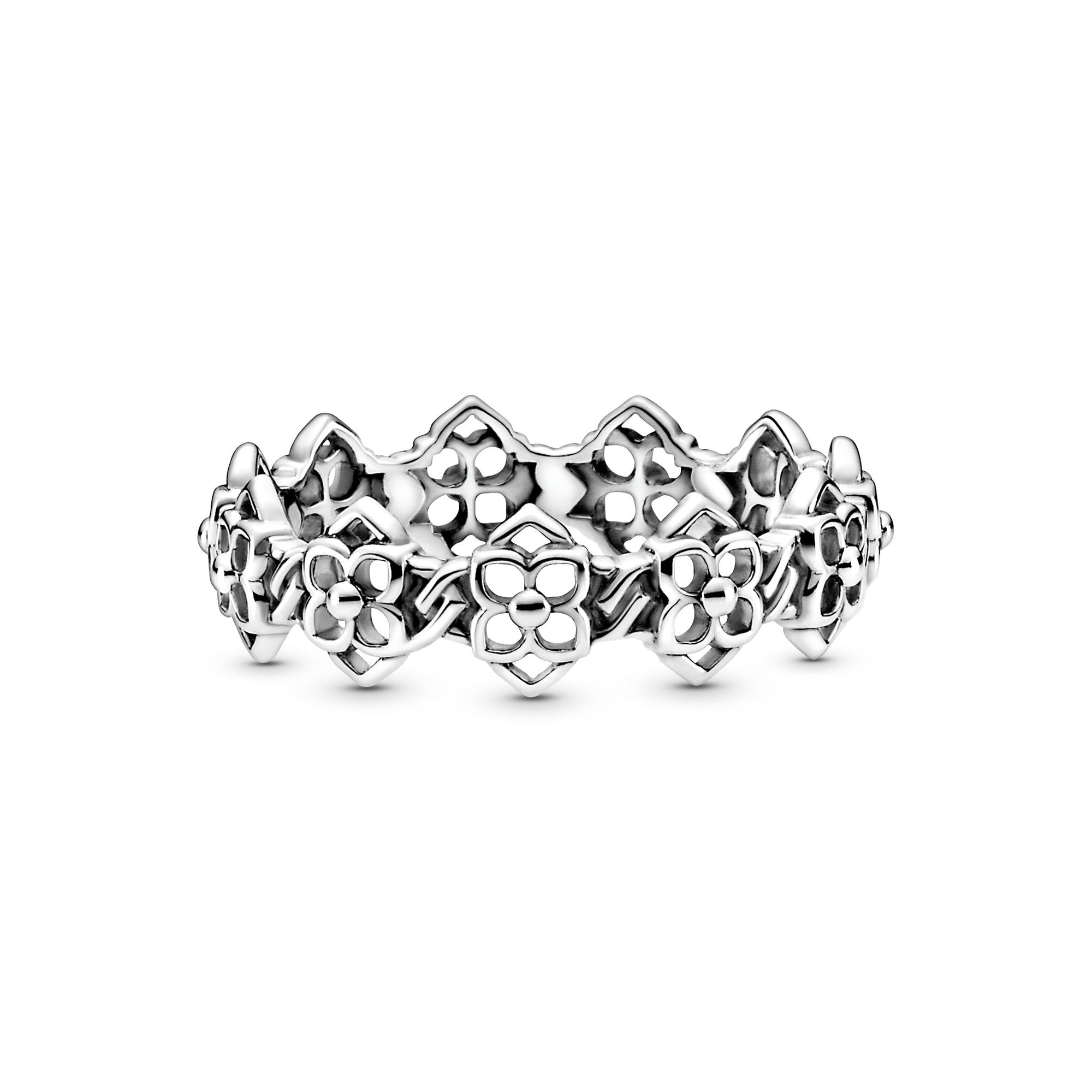 Pandora Rose flowers sterling silver ring
