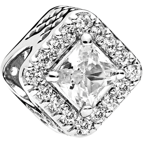 Square Sparkle Halo Charm