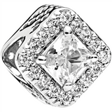 Square Sparkle Halo Charm