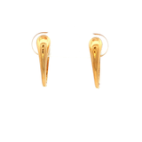 Oblong Huggie Earrings in Yellow Gold