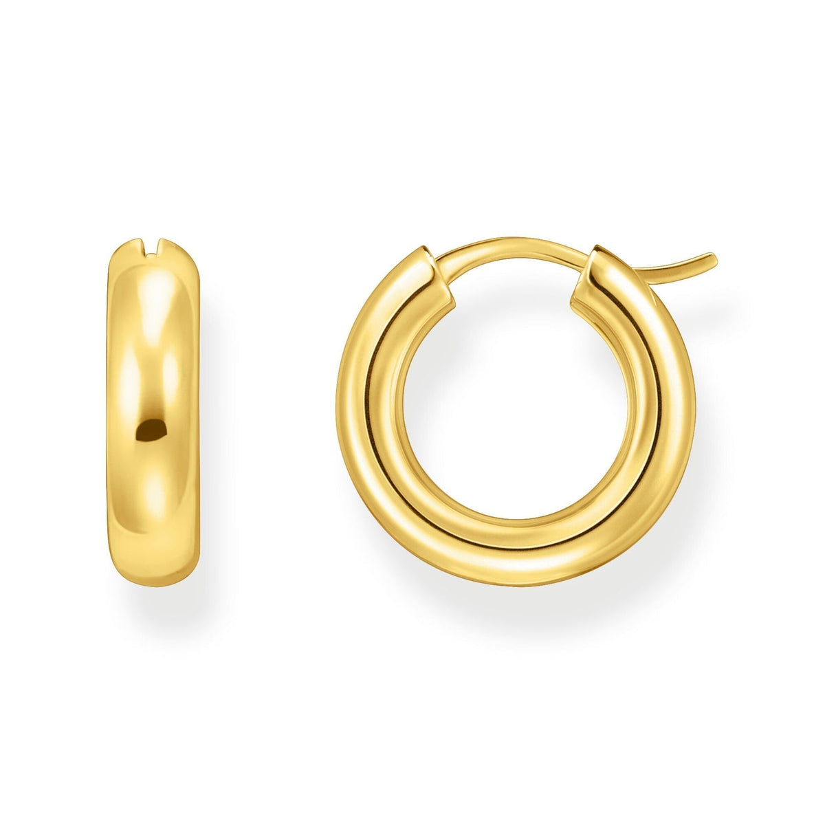 Thomas Sabo Hoop Earrings Chunky Design Gold Plated